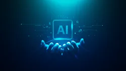 Hands holding an AI graphic.