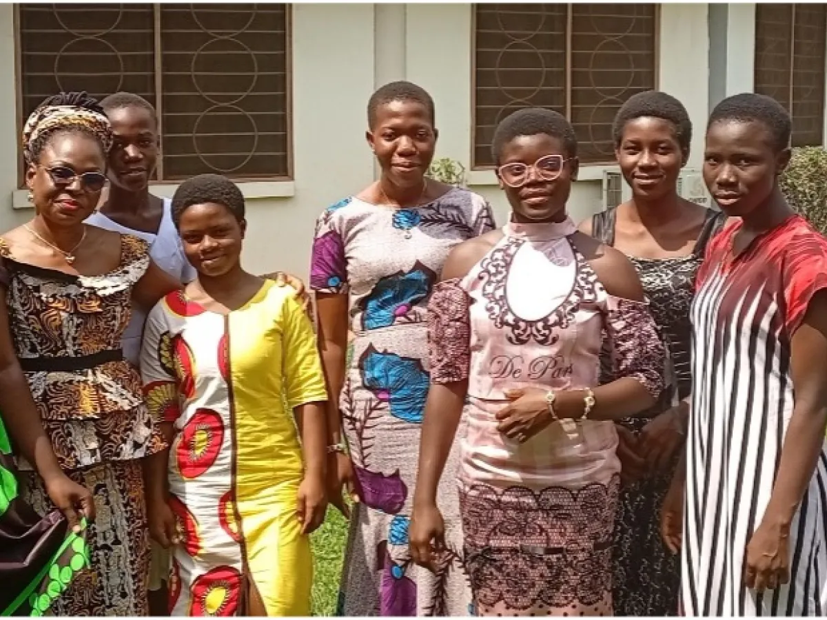 Campers after Sabbath services 