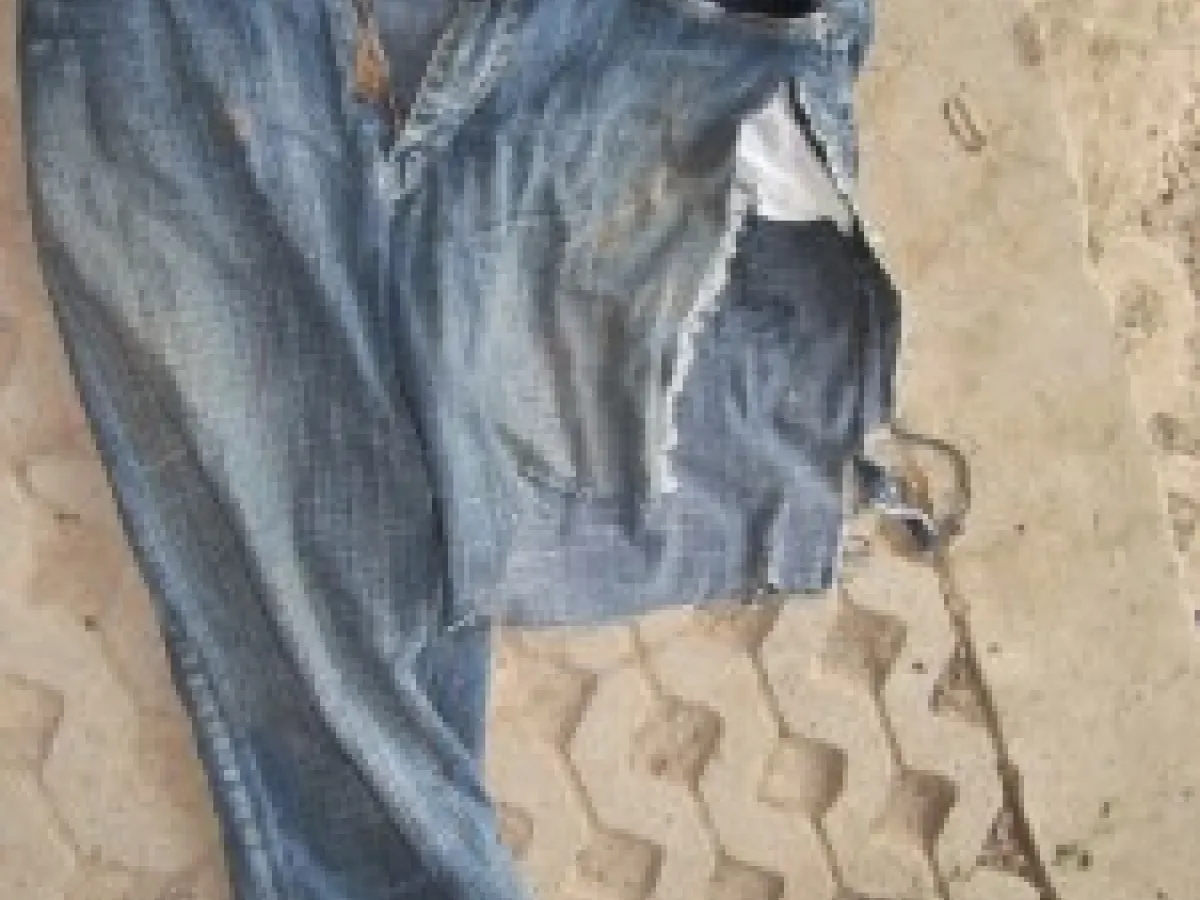 Stle Lin Shwe's jeans after the accident